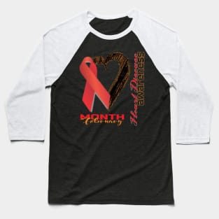 Heart disease awareness month Baseball T-Shirt